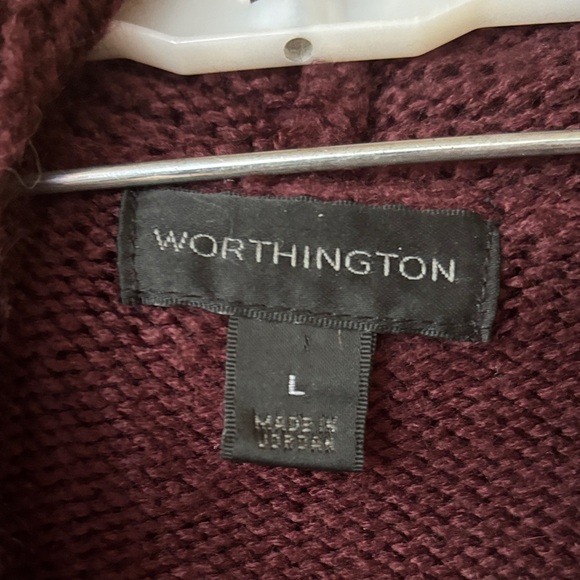 Cozy maroon Cowl Neck Sweater - Picture 4 of 6